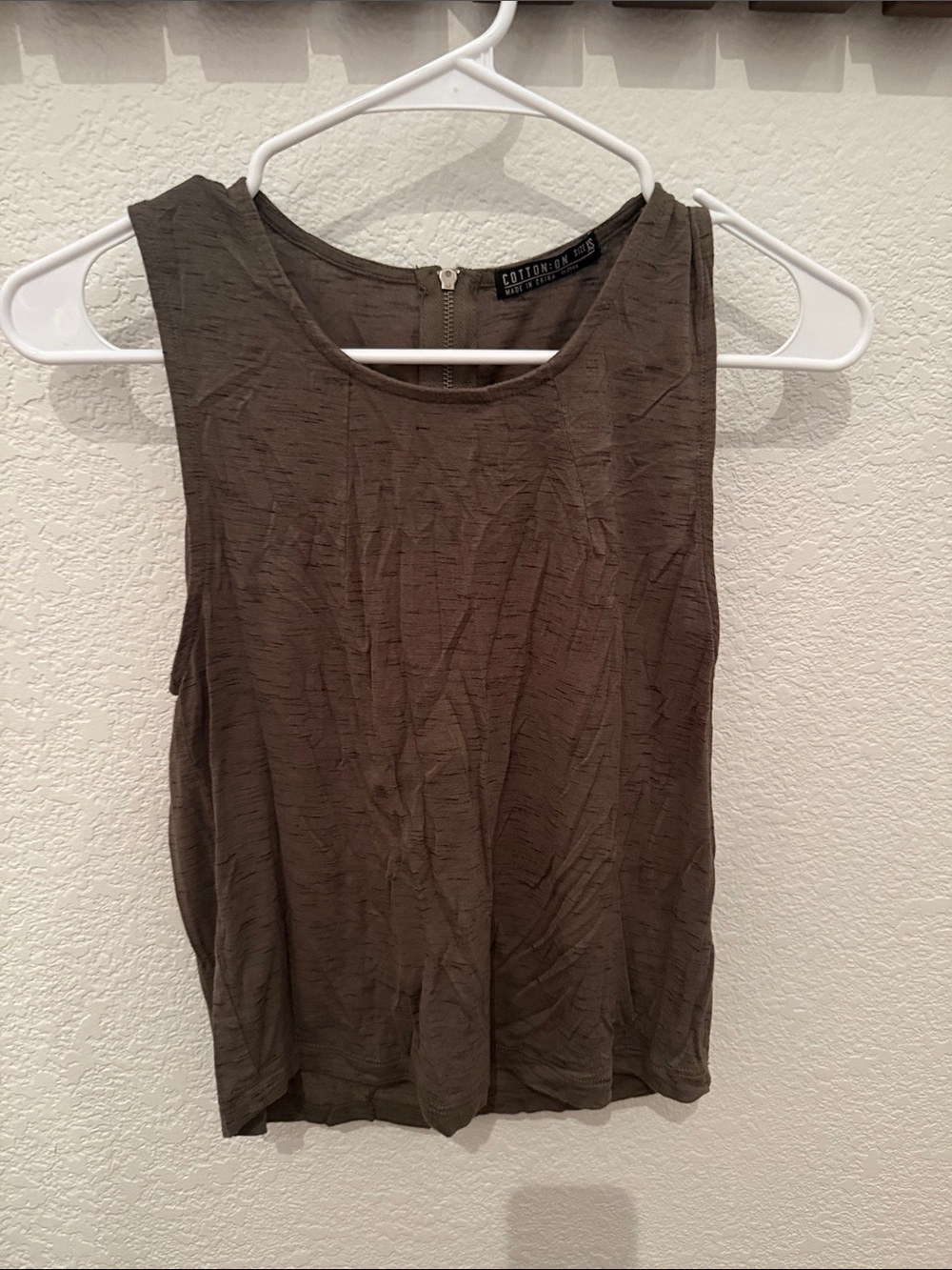 Cotton On Olive Green Round Neck Tank